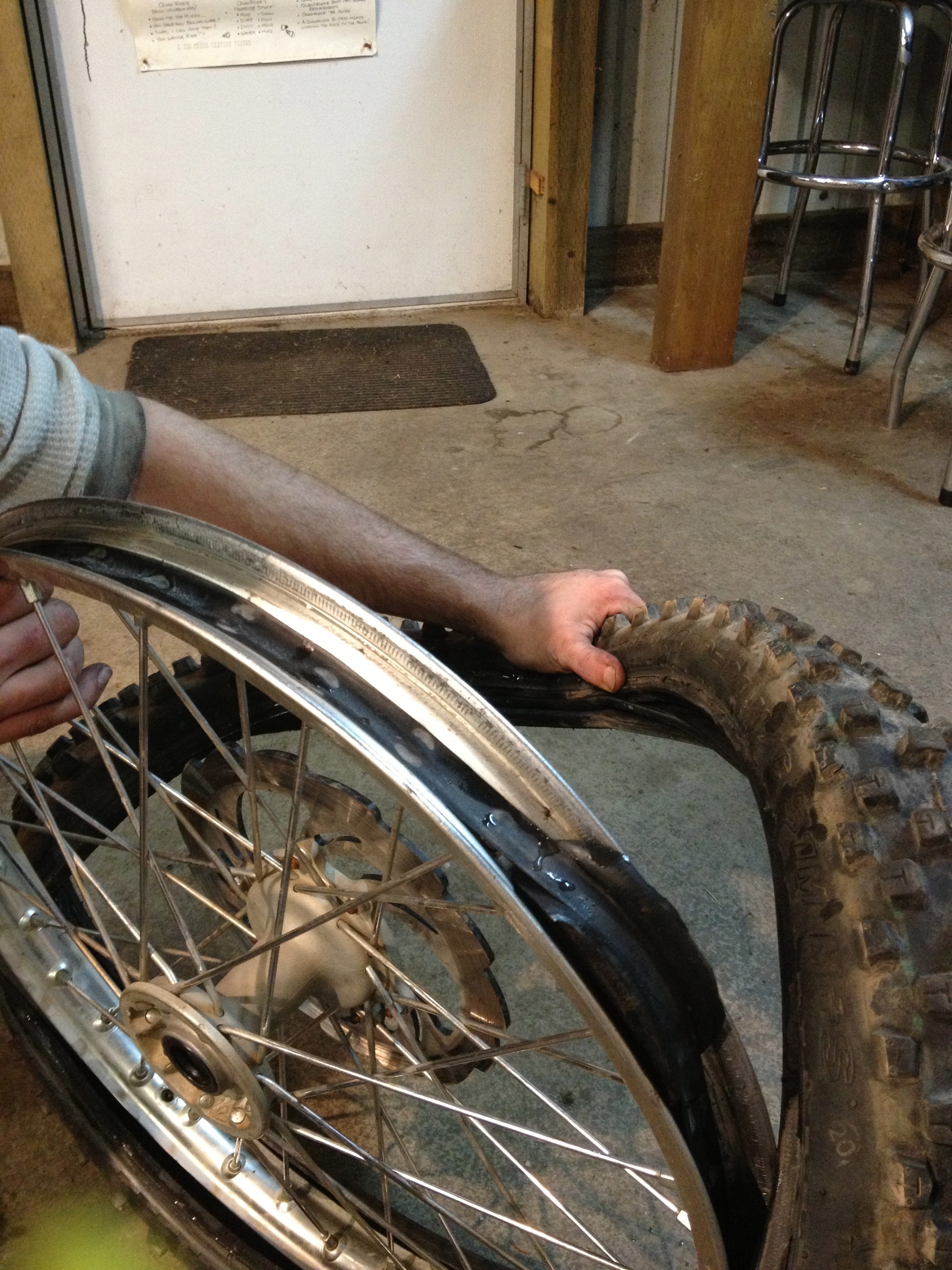 Remove a Dirtbike tire, THE EASY WAY!